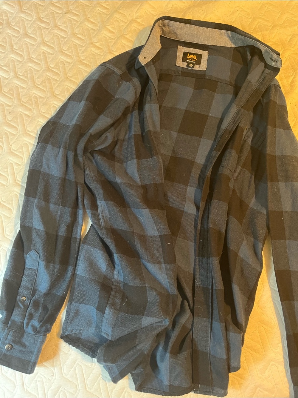 Lee Black and Blue Plaid Shirt Jacket